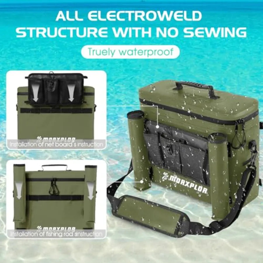 Kayak CoolerWaterproof Kayak Seat Back Cooler for Kayaking Kayak Accessories Cooler Bag Protable Ice Chest Beach Cooler Travel
