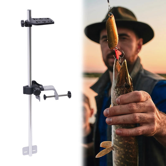 Portable Transducer Bracket Fish Finder Mount Universal Fish Finder Bracket 360 Adjustable Rotating Bracket for Boat Canoes