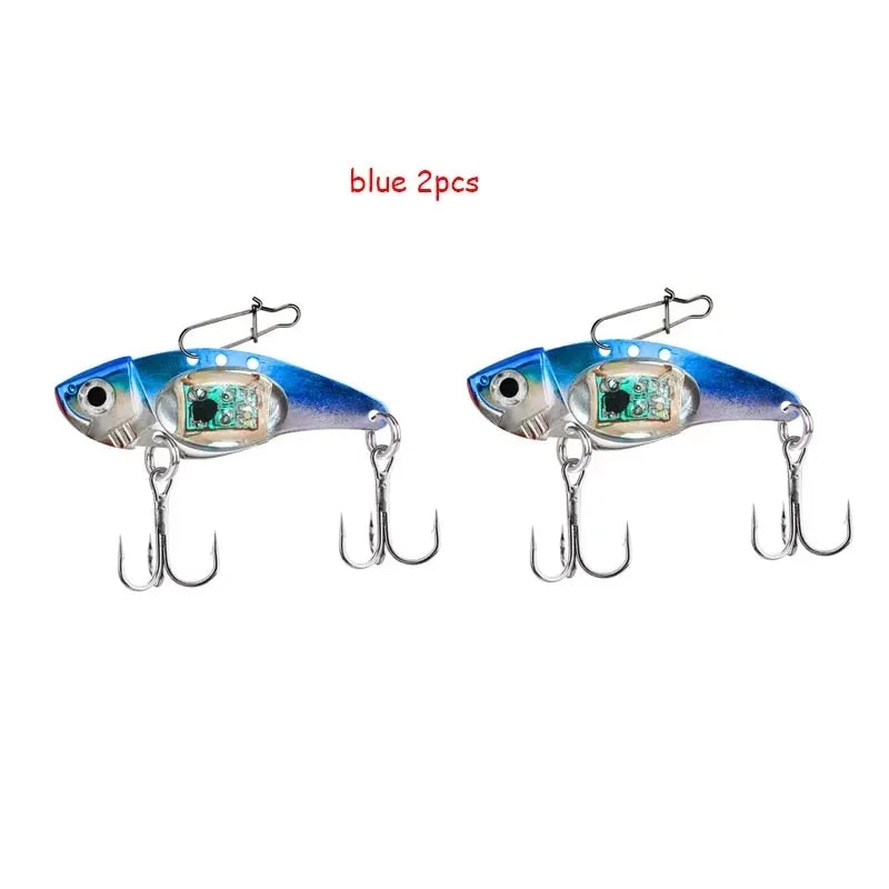 Led Fishing Lures Electronic Spoons Underwater Flasher Fishing Bait Squid Carp Luminous Lure Bait For Freshwater Saltwater
