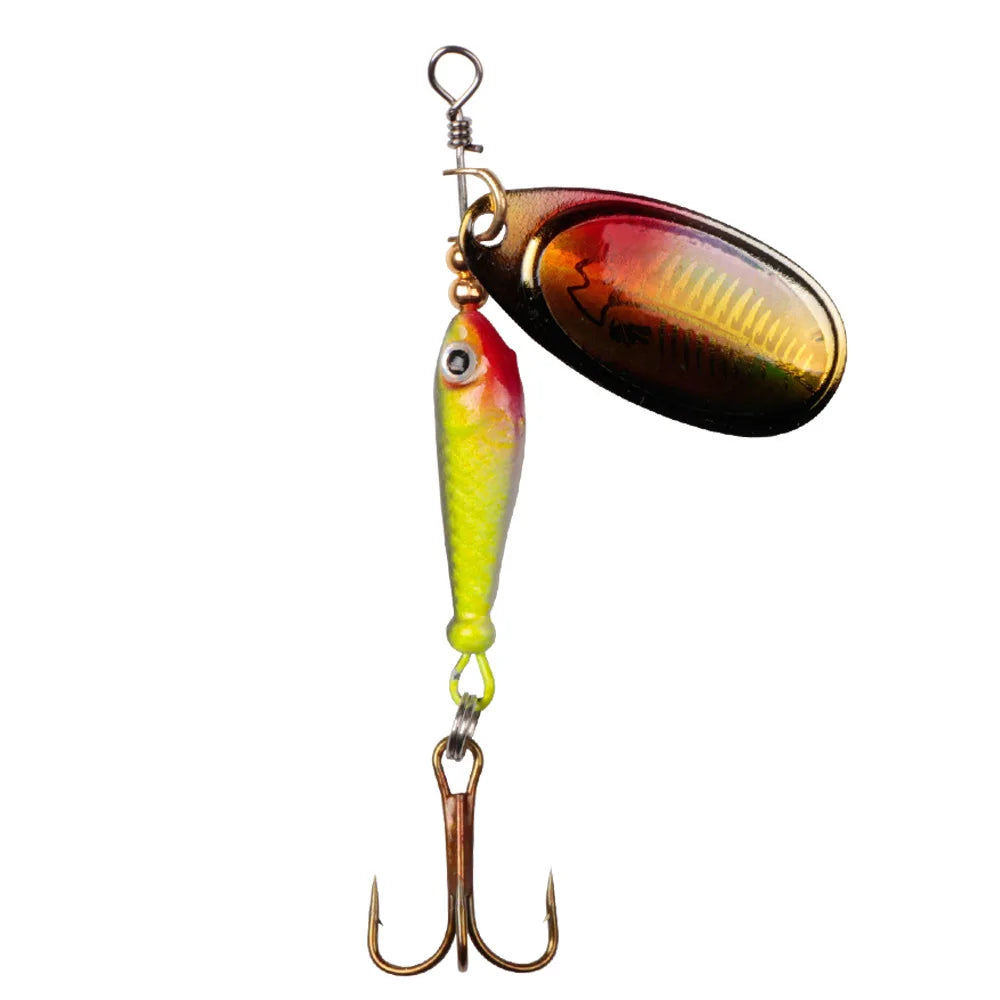 Rotating Metal Spinner Fishing Lures 9g Sequins Iscas Artificial Hard Baits Crap Bass Pike Treble Hook Tackle Lure חכת דייג