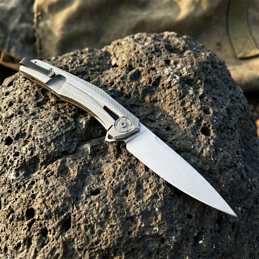 ZT 0707 Lightweight Outdoor Tactical Folding Knife Premium D2 Steel Blade Carbon Fiber Handle EDC Camping Hunting Essential Tool