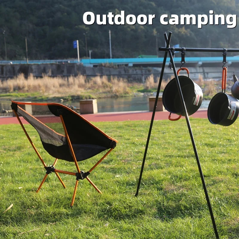 Portable outdoor folding chair, ultra-light camping chair, beach leisure lounge chair, outdoor fishing chair, hiking beach tools
