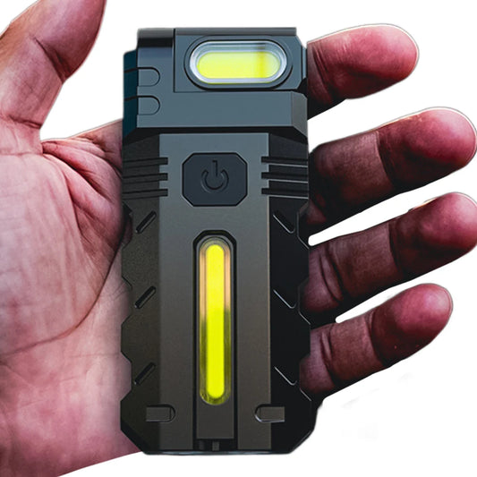 Magnetic LED Flashlight Compact Torch USB Rechargeable Mini Flashlight Waterproof EDC Pocket Flashlight for Outdoor Emergency