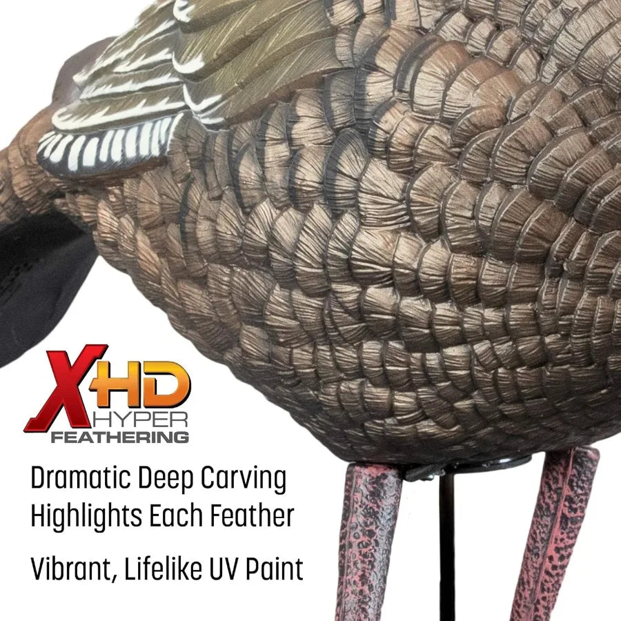 Higdon Outdoors Hard Body Hen Turkey Decoy Light Weight and Durable Full Body Decoy for Turkey Hunting Convenient Carry Bag and
