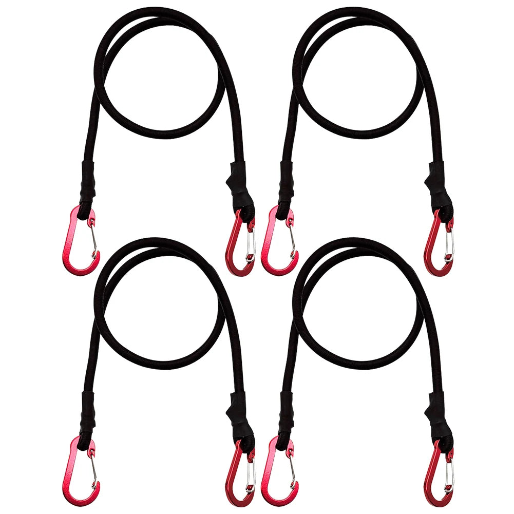 20/60/90CM Heavy Duty Bungee Cord Elastic Tie Strap String Carabiner Hooks Kayak Cycling Luggage Packing Ropes Camping Acces