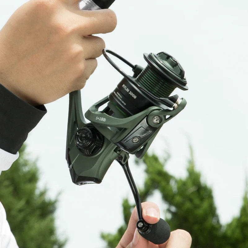 BILLINGS Spinning Reel 17.6 LB Max Drag 5.2:1 Gear Ratio Smooth 5+1BB Spinning Fishing Reels with Anti-Reverse Metal Spool & CNC Rocker for Fresh Saltwater Bass Trout Fishing