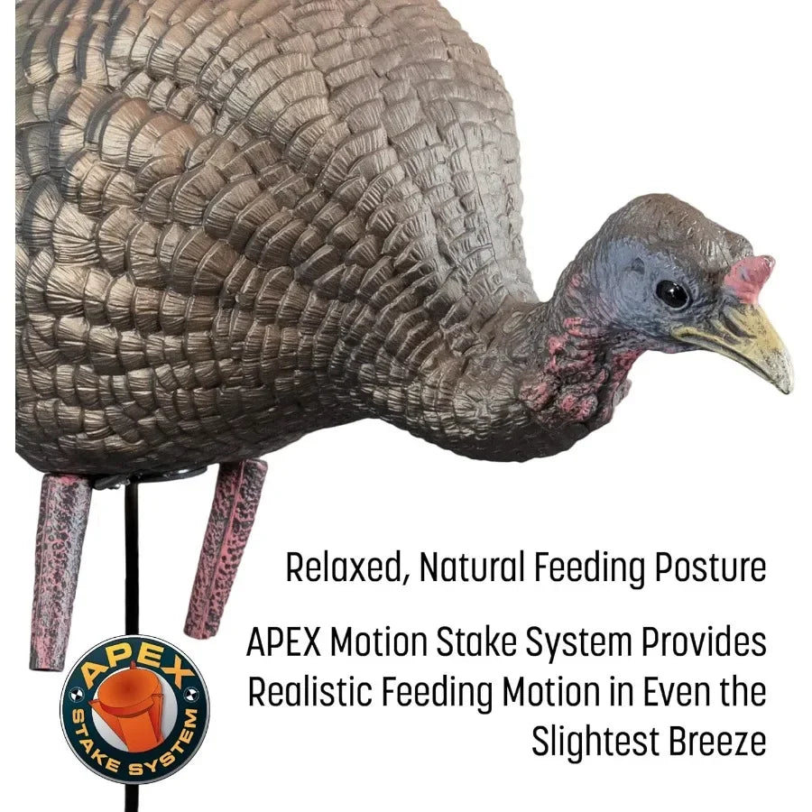 Higdon Outdoors Hard Body Hen Turkey Decoy Light Weight and Durable Full Body Decoy for Turkey Hunting Convenient Carry Bag and