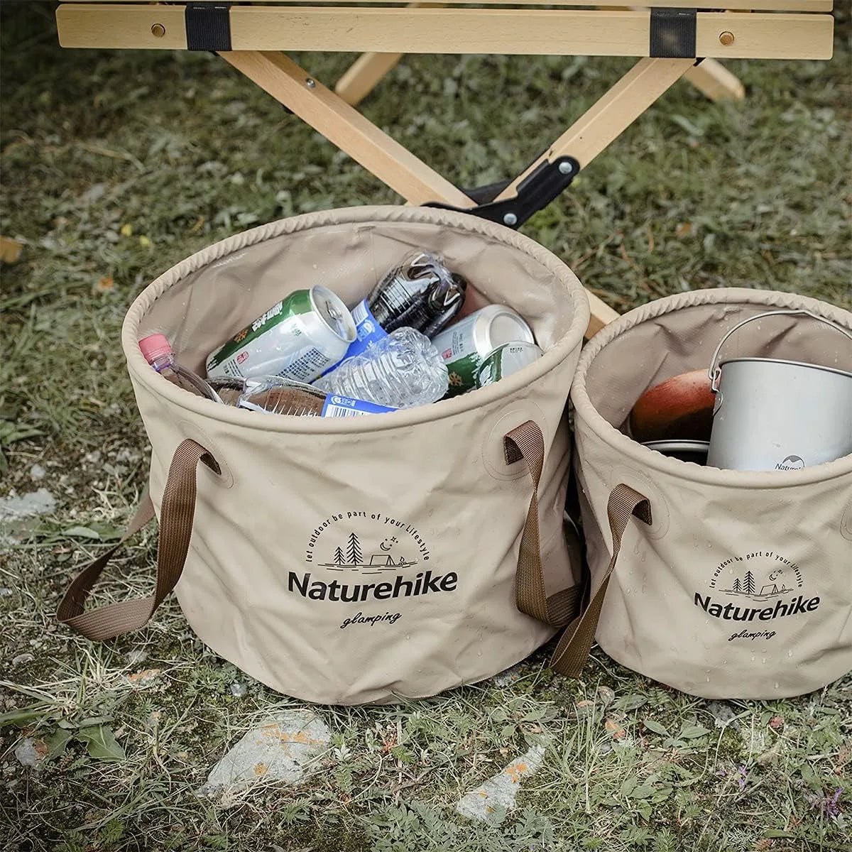 Naturehike Folding Bucket Portable Outdoor Multifunctional Collapsible Water Basin for Camping Fishing Hiking Storage Bucket