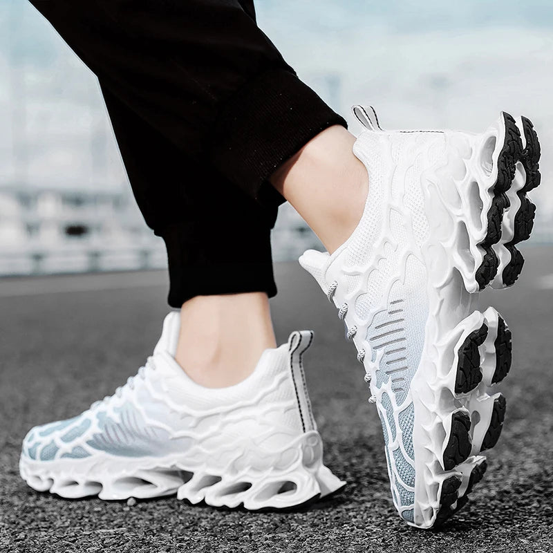 Men's shoes with a woven mesh surface, breathable, trendy and fashionable, large-sized men's shoes, versatile and casual