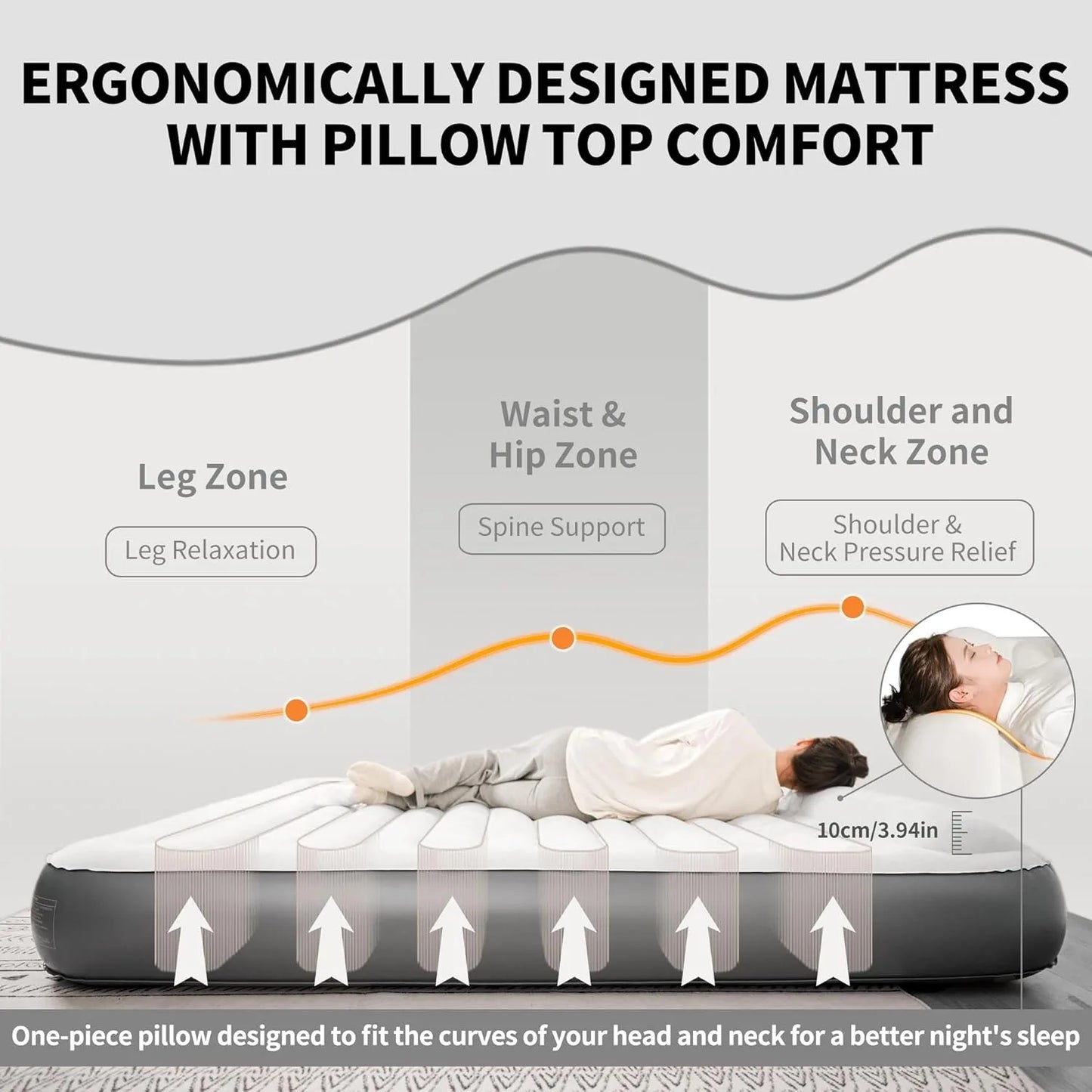 Naturehike Self Inflating Mattress Camping 2/3 Person Air Mat Built In Pump Sleeping Mat With Pillow Home Mattress