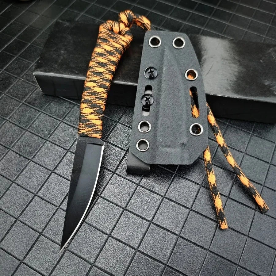 Outdoor Professional Hunting Knife with Sheath MKC 440c Blade Self-defense Tactical Defense Tool Mountaineering Knife Men's Gift