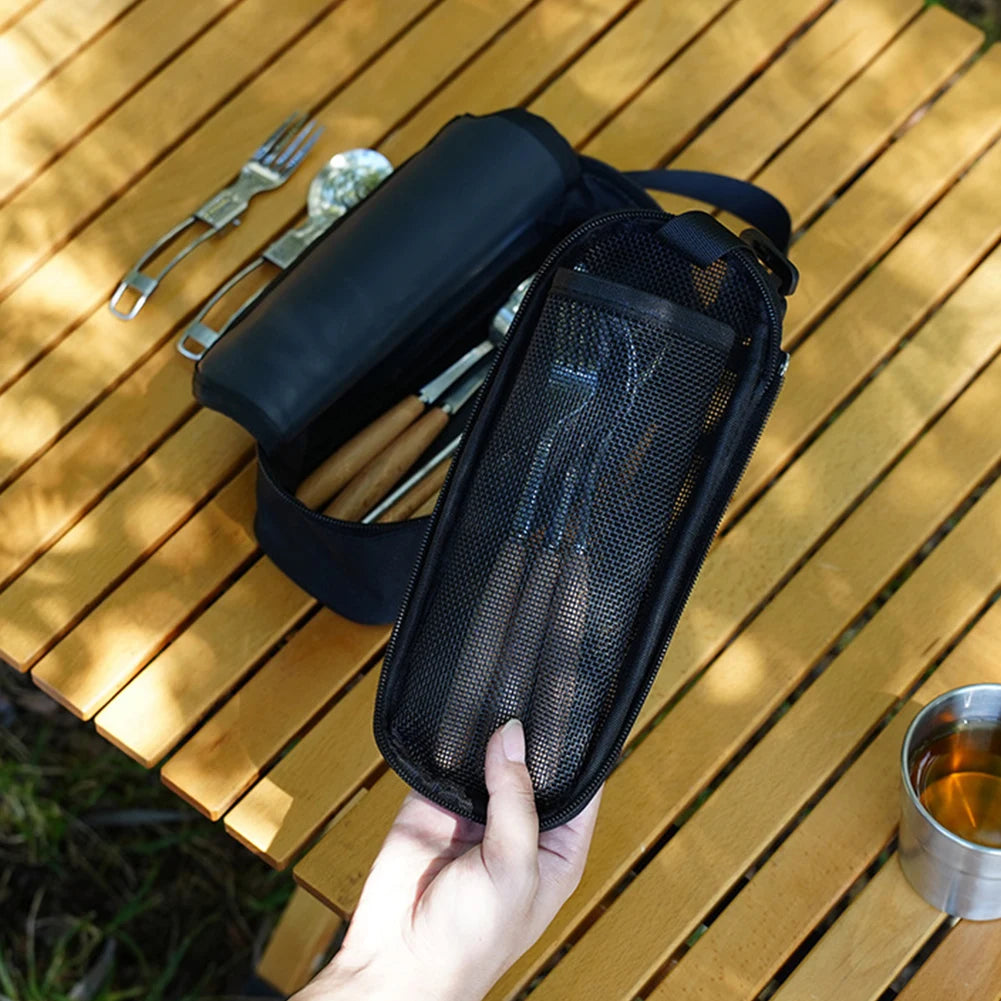 Outdoor BBQ Cookware Bag Multifunctional Camping Utensils Bag Outdoor Camping Cookware Container Bag Outdoor Camping Supplies
