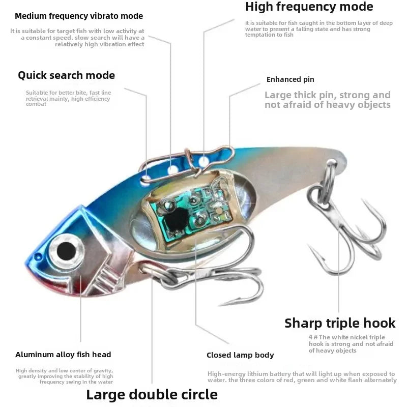 Led Fishing Lures Electronic Spoons Underwater Flasher Fishing Bait Squid Carp Luminous Lure Bait For Freshwater Saltwater
