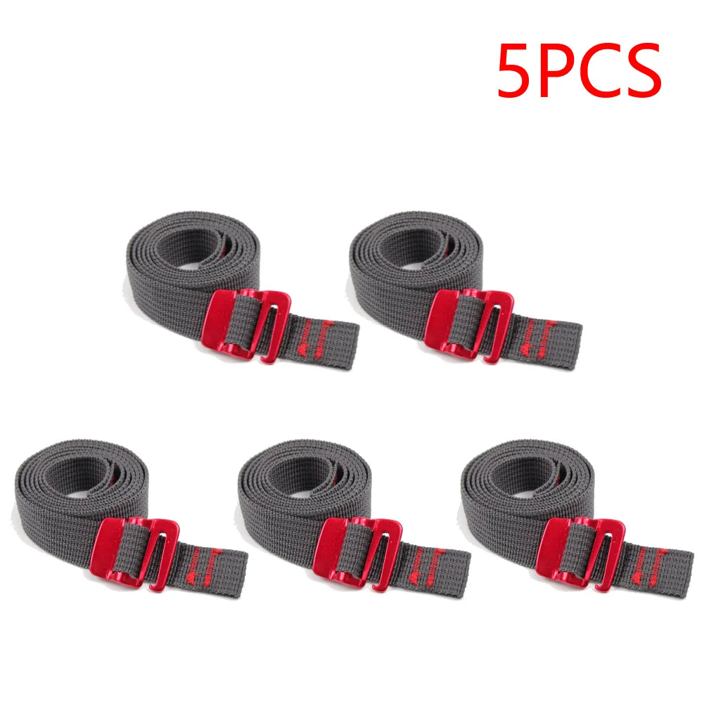 5-20PCS 1.5m Cord Tape Nylon Rope with Quick Release Hook Hiking Climbing Tension Belts  Buckle Tie-Down Belt Cargo Straps