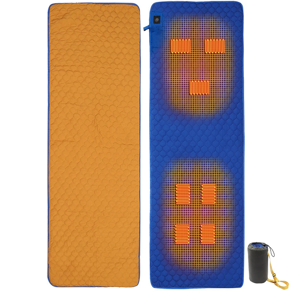 7 Zones Winter Sleeping Pad 38 To 65℃ 3 Gear Camping Sleeping Mattress USB Powered for Outdoor Camping Hiking