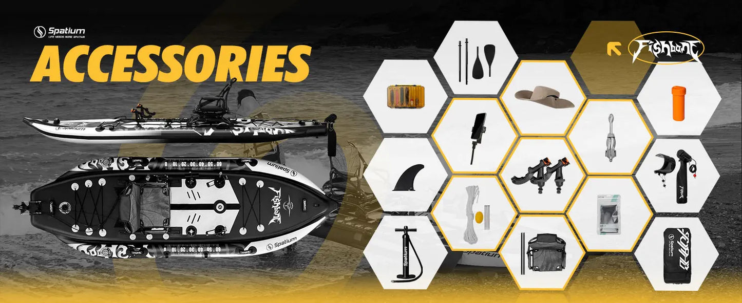 New Pedal Drive Fishing Boat Canoe/Kayak with Seat and Steering System Inflatable Kayak Easy To Carry and Install Single Person