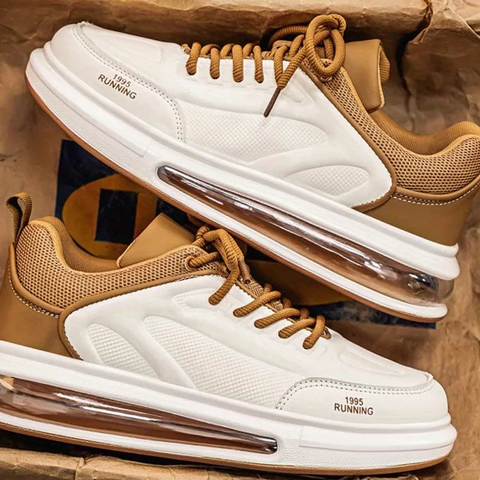 Men's fashionable street skate shoes, couple's style comfortable anti-slip laced casual sports shoes, suitable for men's outdoor