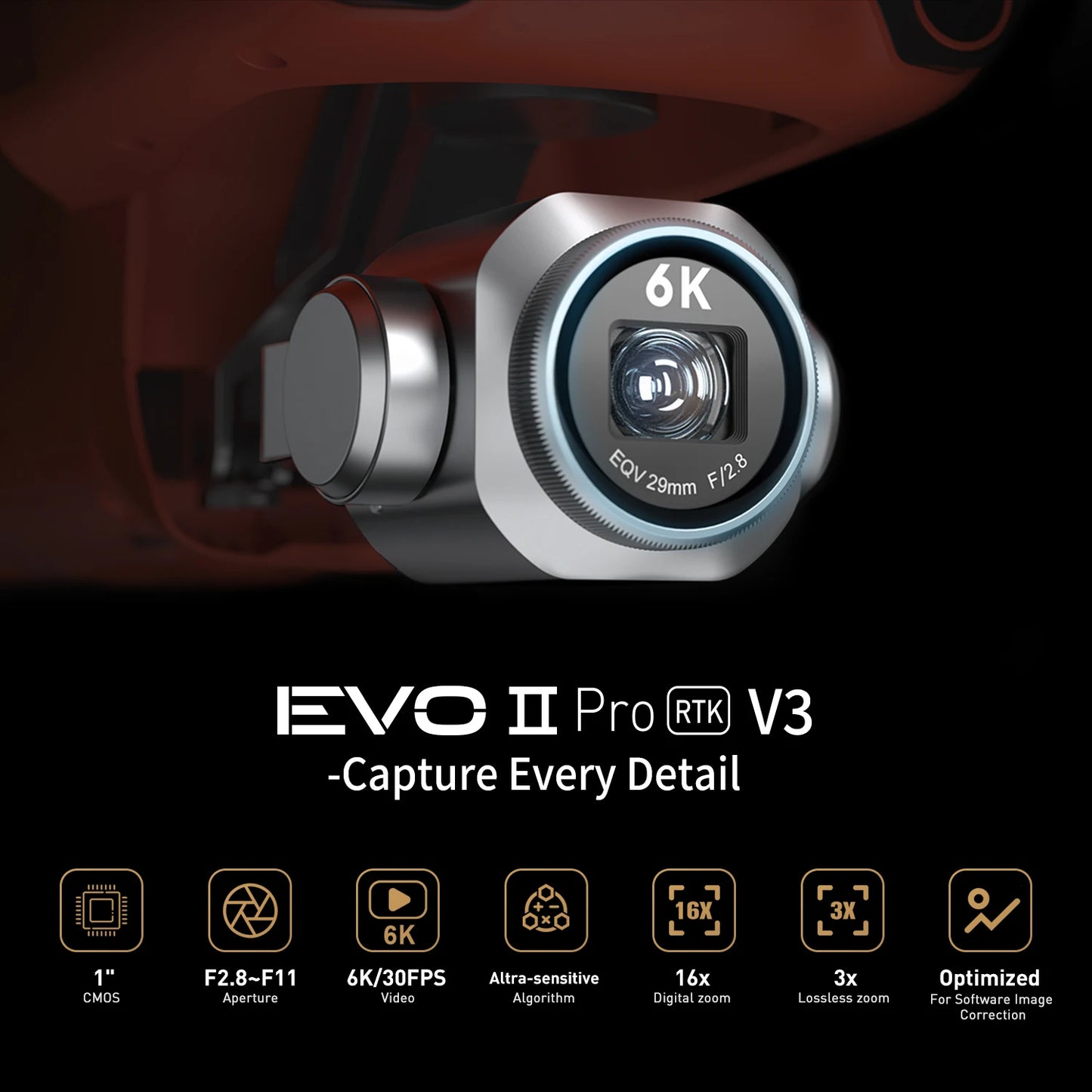 Autel Robotics EVO II Pro RTK V3 Drone Rugged Bundle 20MP Photo& 6K/30fps Video Professional Surveying & Mapping Drone US Stock