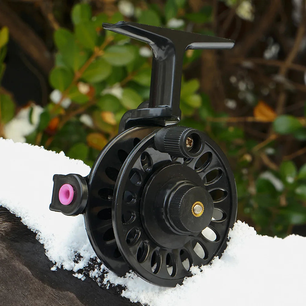 Ice Fishing Reel 1:1 Speed Ratio ABS Adjustable Tension Control Braking Force 4kg Inline Ice Reel Fishing Wheel for Trout Pike