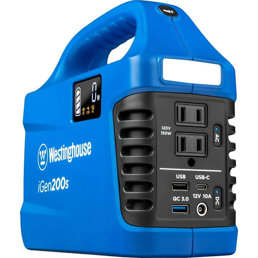 194Wh 300 Peak Watt Portable Power Station & Solar Generator, Modified Sine Wave AC Outlet, Backup Lithium Battery