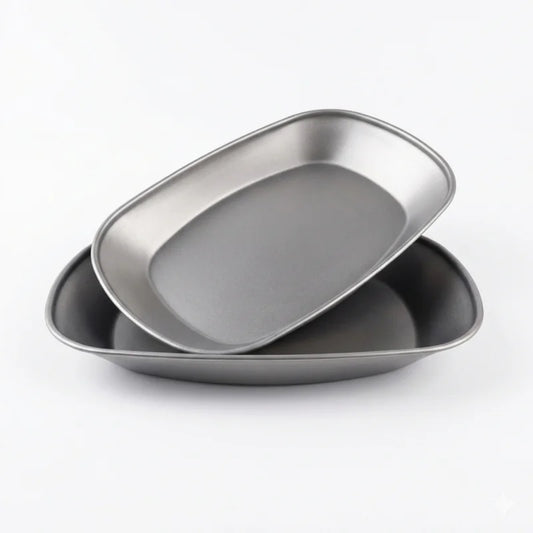 Titanium Camping Dinner Plate Ultralight Portable Plate for BBQ Fish Salad Fruit, Reusable Outdoor Tableware for Travel