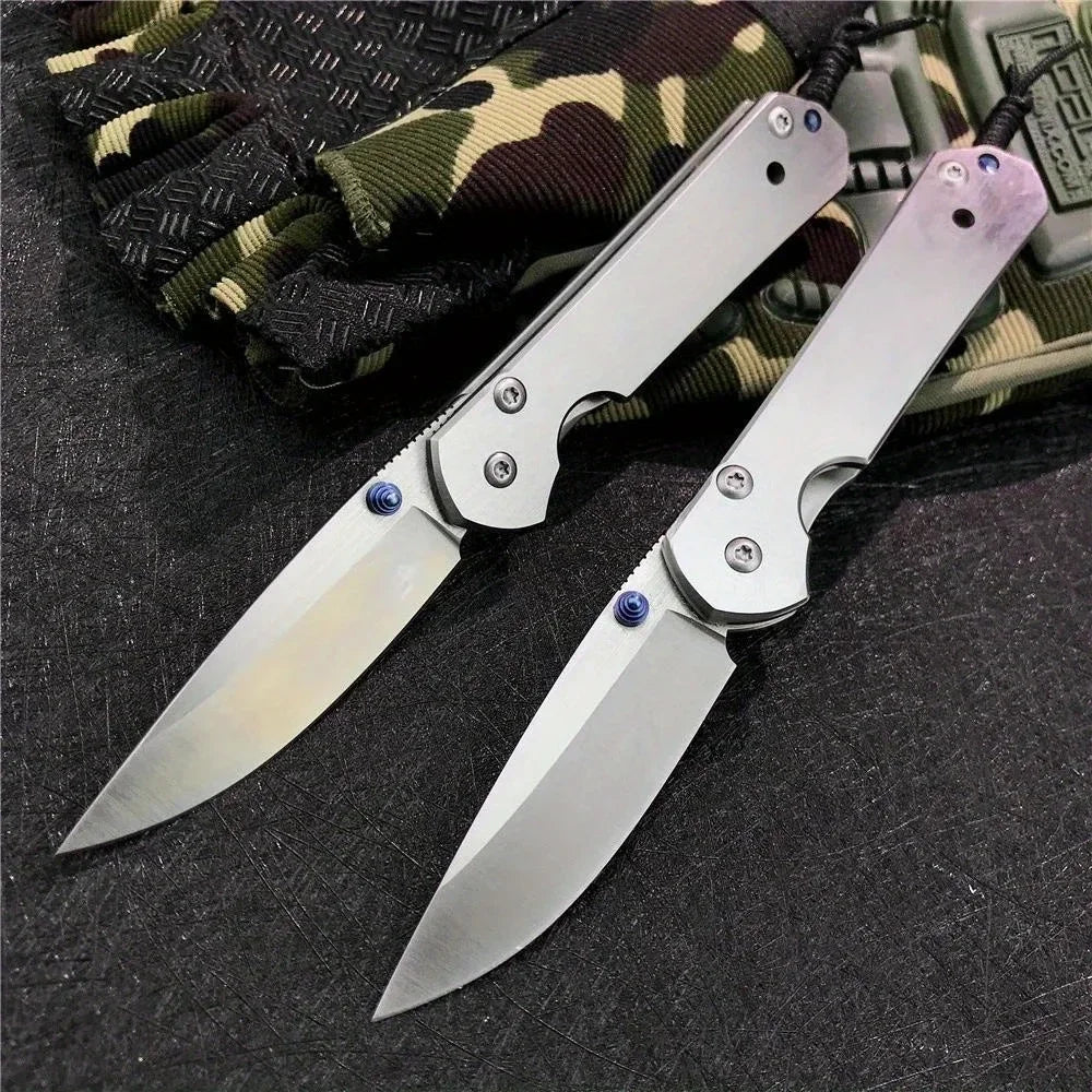 Chris Reeve Pocket Folding Knife 440C Blade 420 Steel Handle Camping Outdoor Survival Tools EDC Fishing Knives