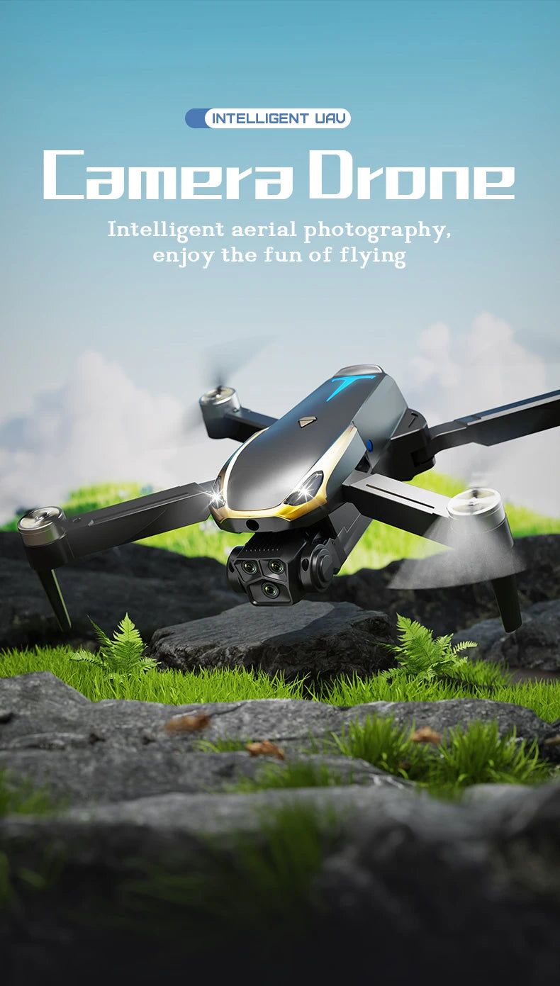 M8 PRO Brushless Motor Drone with 2 Battreys, Intelligent Obstacle Avoidance, Optical Flow,  360-degree rolling, HD Camera