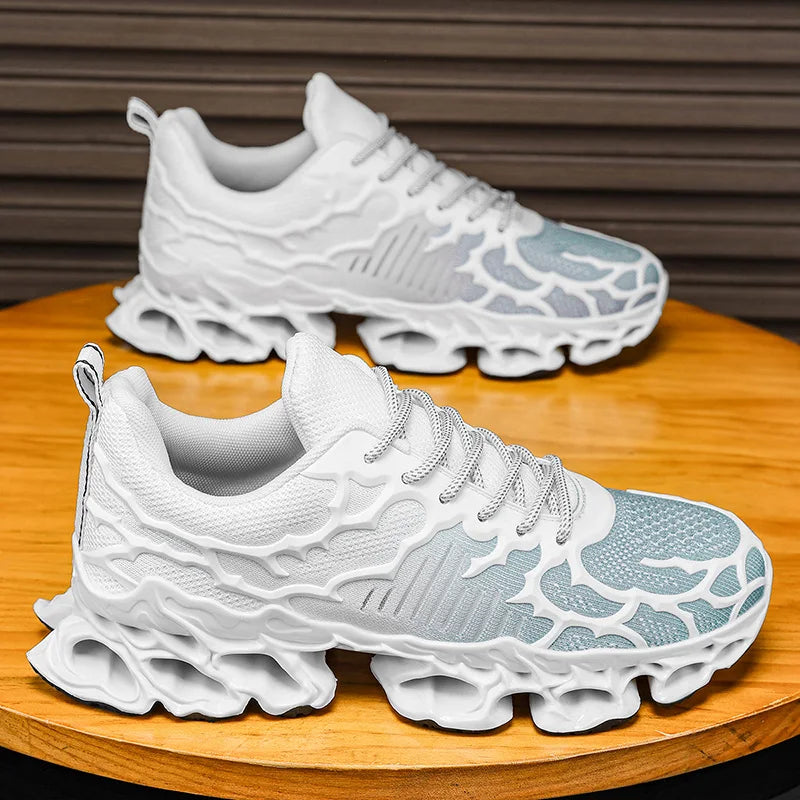 Men's shoes with a woven mesh surface, breathable, trendy and fashionable, large-sized men's shoes, versatile and casual