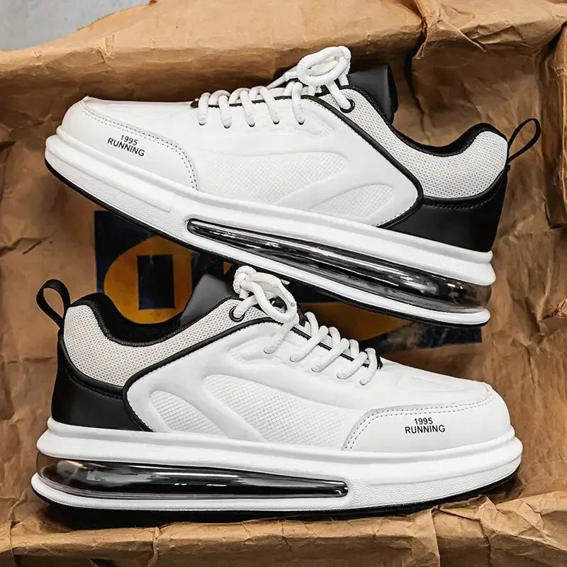 Men's fashionable street skate shoes, couple's style comfortable anti-slip laced casual sports shoes, suitable for men's outdoor