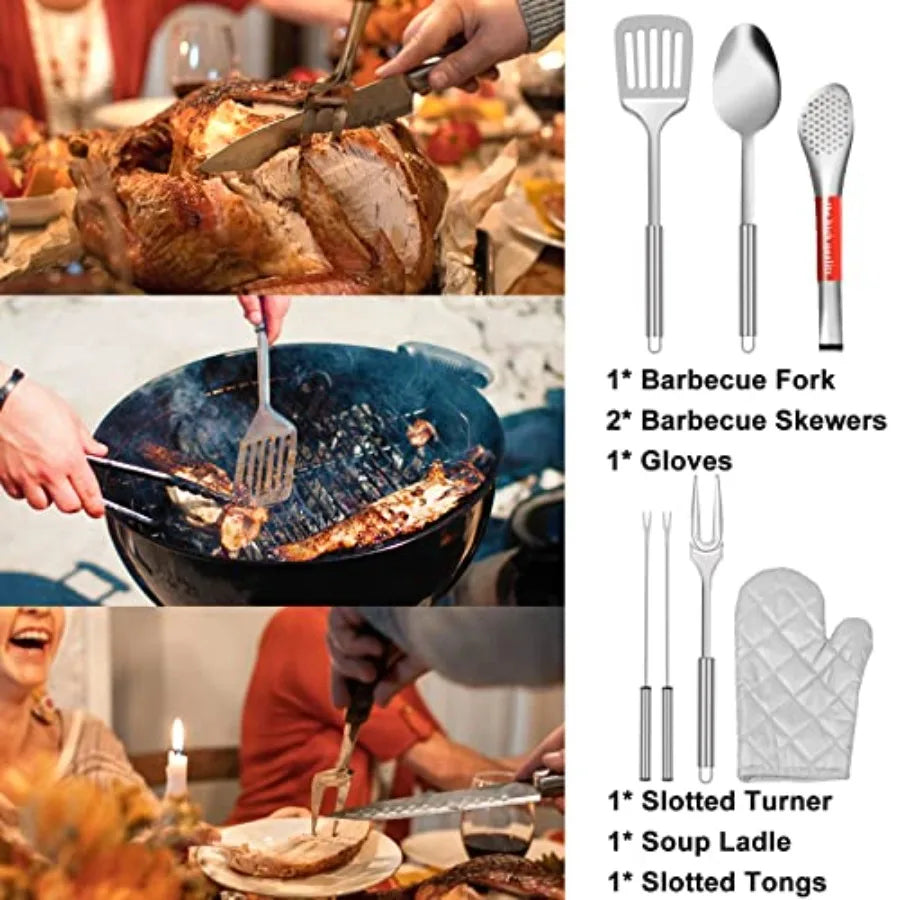 35-Piece Camping Kitchen Utensil Set Portable Outdoor Cooking Utensils for Camping, RV, Backpacking and BBQ Complete Camp Kitch
