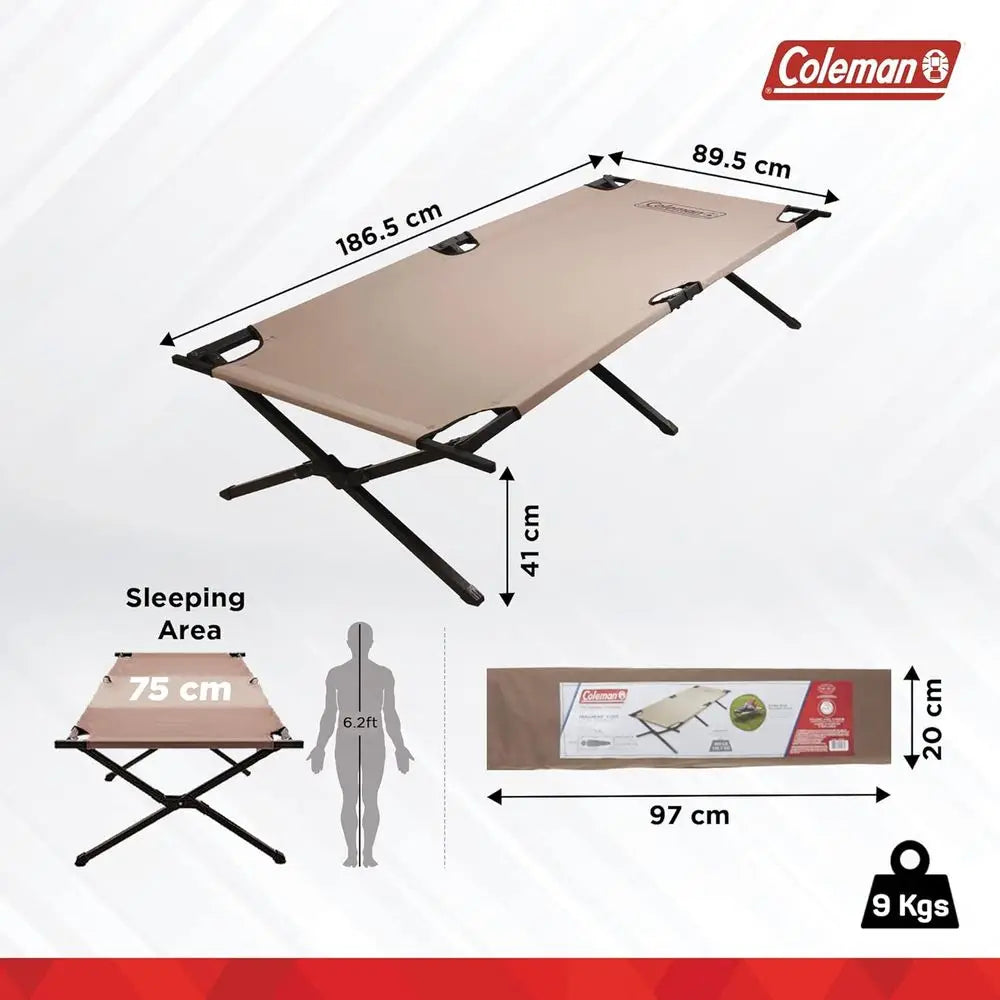 Quick-Setup Large Cot for Adults Up to 300lbs: Ideal for Camping, Relaxing, and Elevated Sleeping