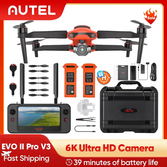 Autel Robotics EVO 2 PRO V3 Drone 1"CMOS 12-Bit 6K HDR Video Moonlight Algorithm 2.0 40 Minutes 15KM Transmission AI Recognition