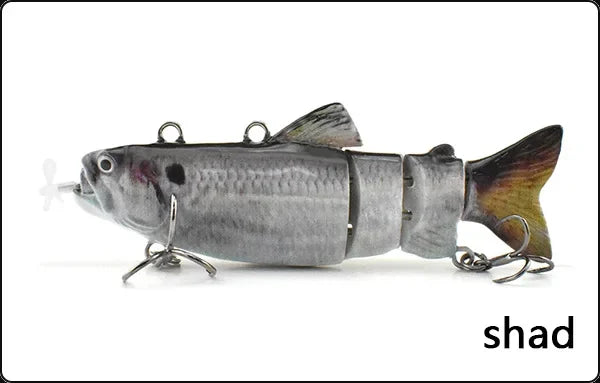 Electric Robotic Fishing Lure 20g 90mm Automatic 4-Segment Multi-Jointed Swimbait USB Rechargeable Wobbler for Pesca Accessories