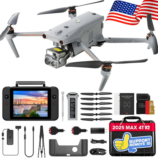 Autel Robotics EVO MAX 4T V2 Starlight Night-Vision/ Wide/ Thermal/ Laser 4 Cameras in One UAV 160x Digital Zoom Camera 6K Drone