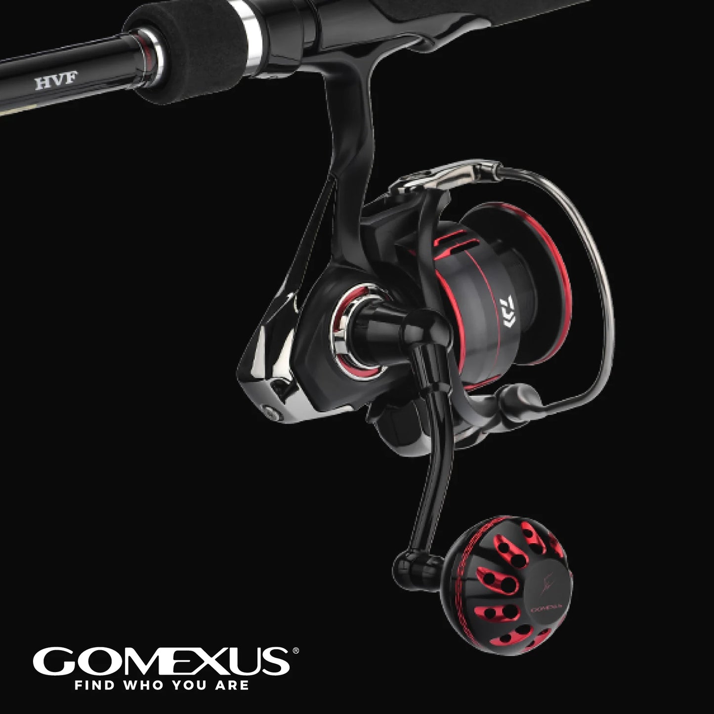GOMEXUS Power Handle for Daiwa Tatula  Fuego Ballistic LT Spinning Reel Replacement Handle(Fit MQ Version) 63mm