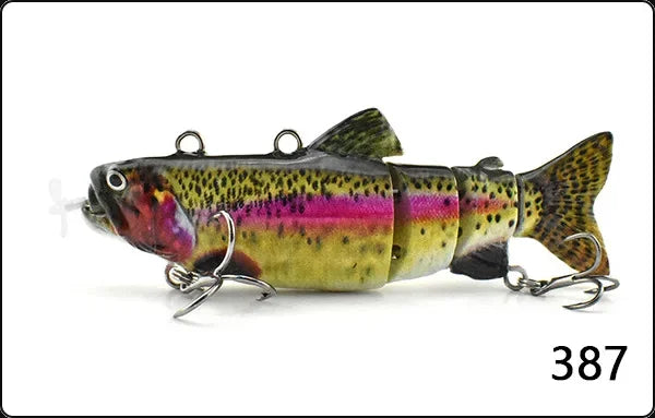 Electric Robotic Fishing Lure 20g 90mm Automatic 4-Segment Multi-Jointed Swimbait USB Rechargeable Wobbler for Pesca Accessories