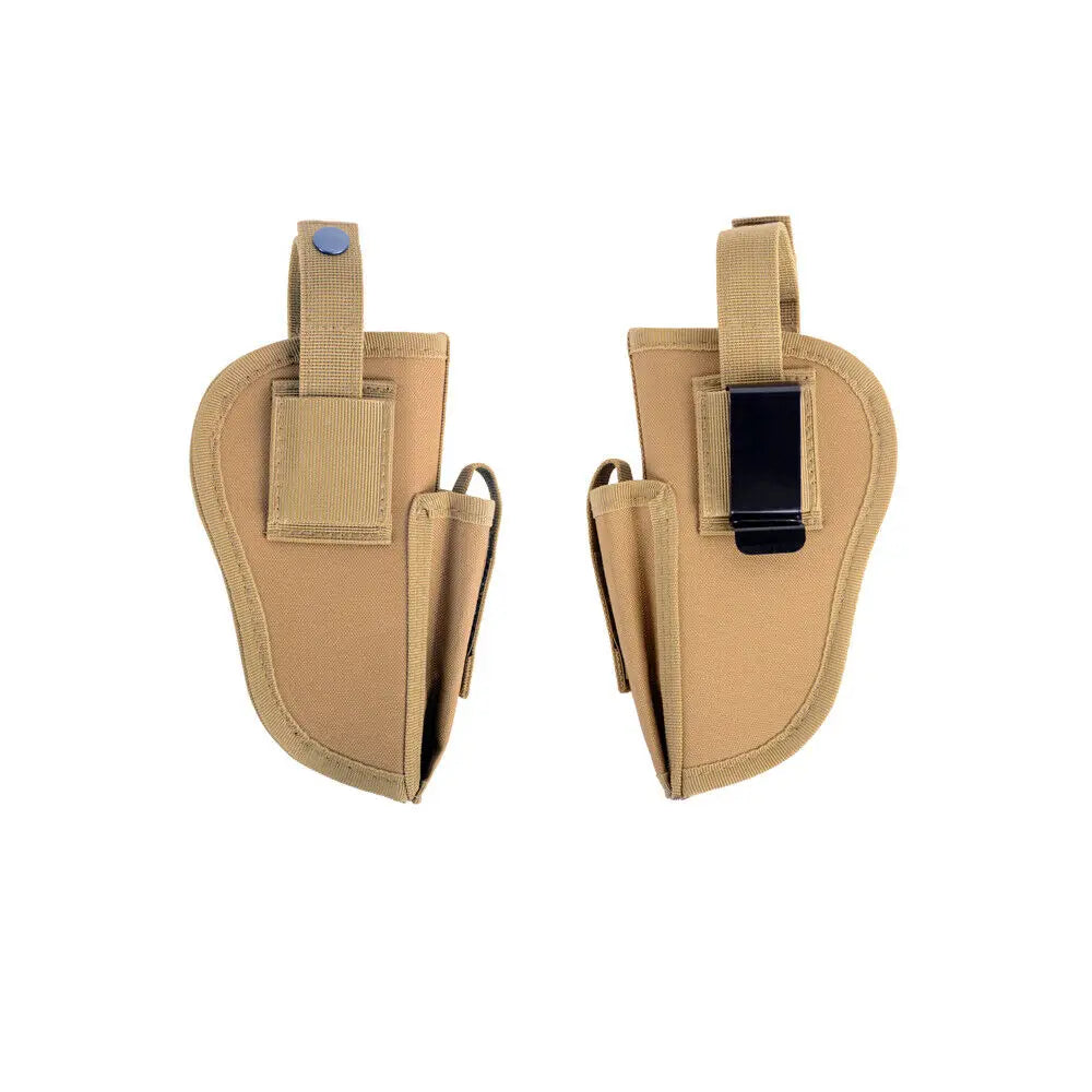 Military Gun Pouch Case Tactical MOLLE Gun Pouch Holster Left / Right Universal Hand Gun Holder Pouch Left Hand Pistol Holder