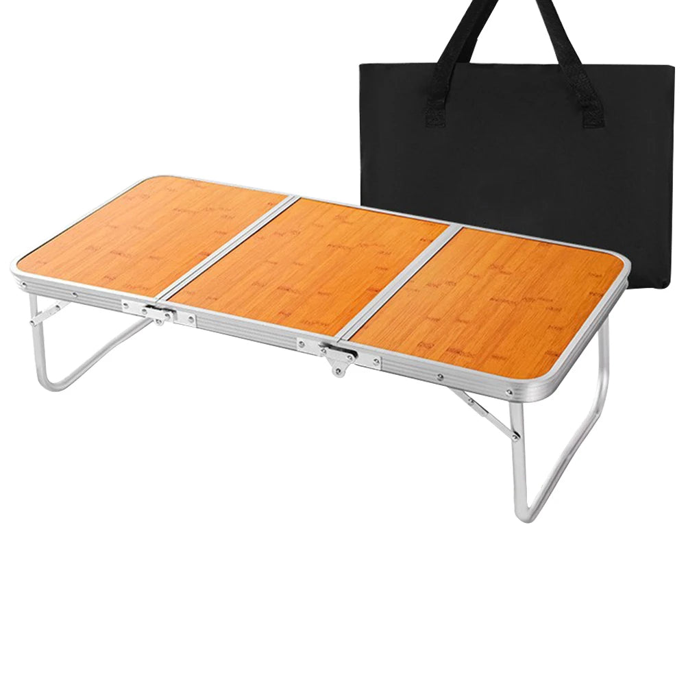 Folding Camping Table 3 Fold with Aluminum Legs Lightweight Camp Tables Foldable Beach Table for Home Picnic BBQ Garden Cooking