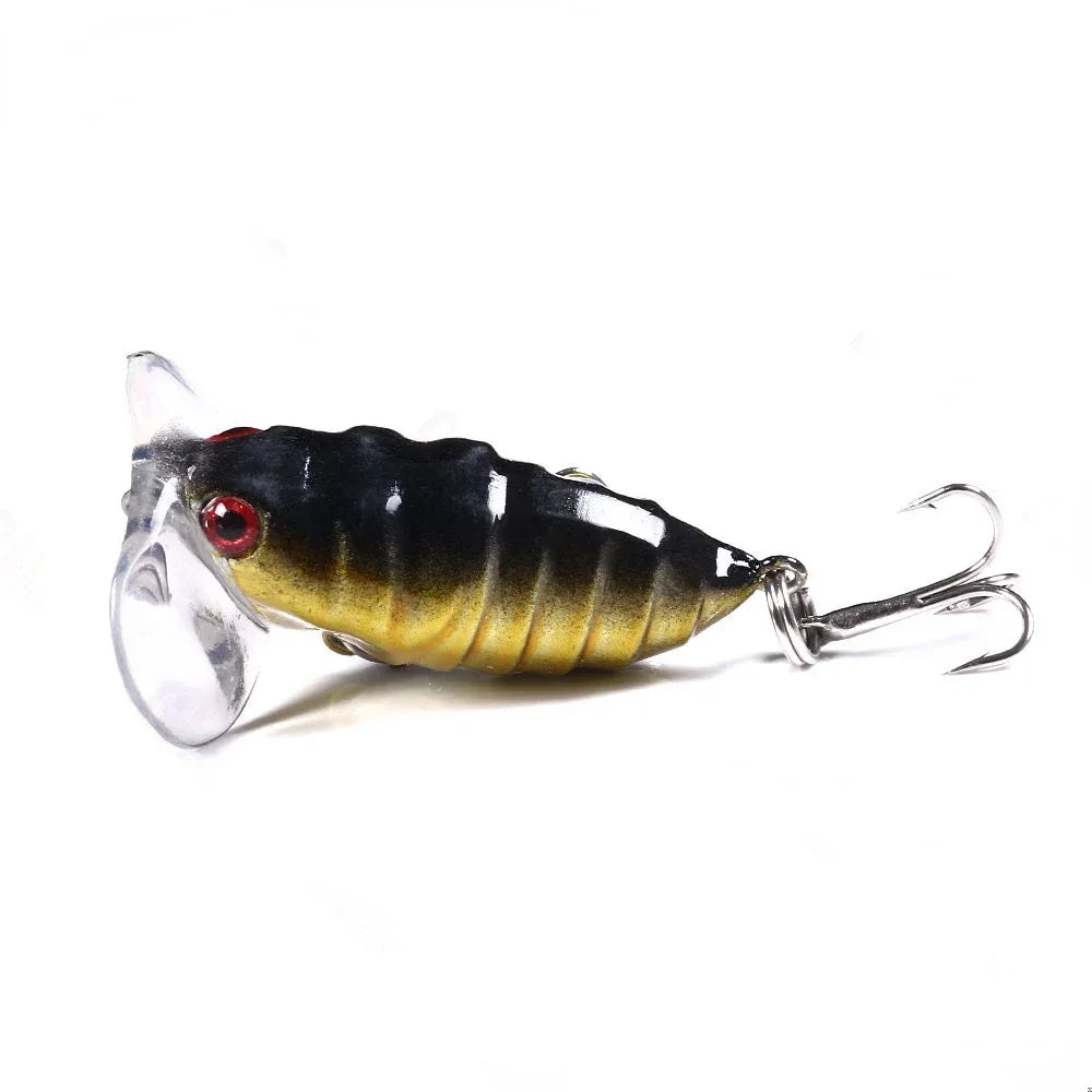 4cm 5.5g Bionic Iscas  Artificial Wobblers Crankbait Pesca Insect Pike Tackle Simulation Cicada Hard Fake Bait Fishing Lure 1pcs