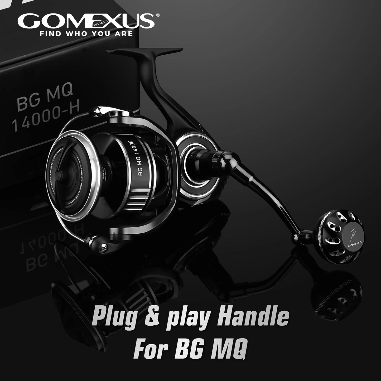 GOMEXUS Power Handle for Daiwa Tatula  Fuego Ballistic LT Spinning Reel Replacement Handle(Fit MQ Version) 63mm