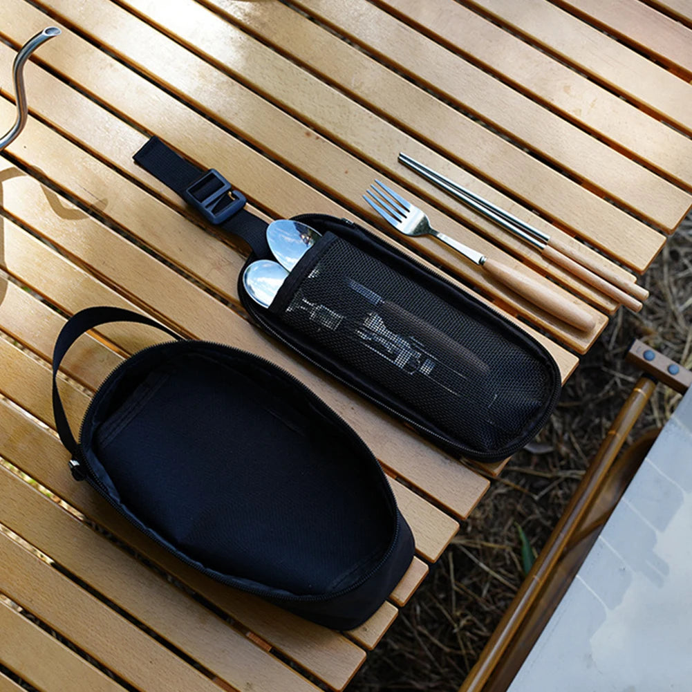 Outdoor BBQ Cookware Bag Multifunctional Camping Utensils Bag Outdoor Camping Cookware Container Bag Outdoor Camping Supplies