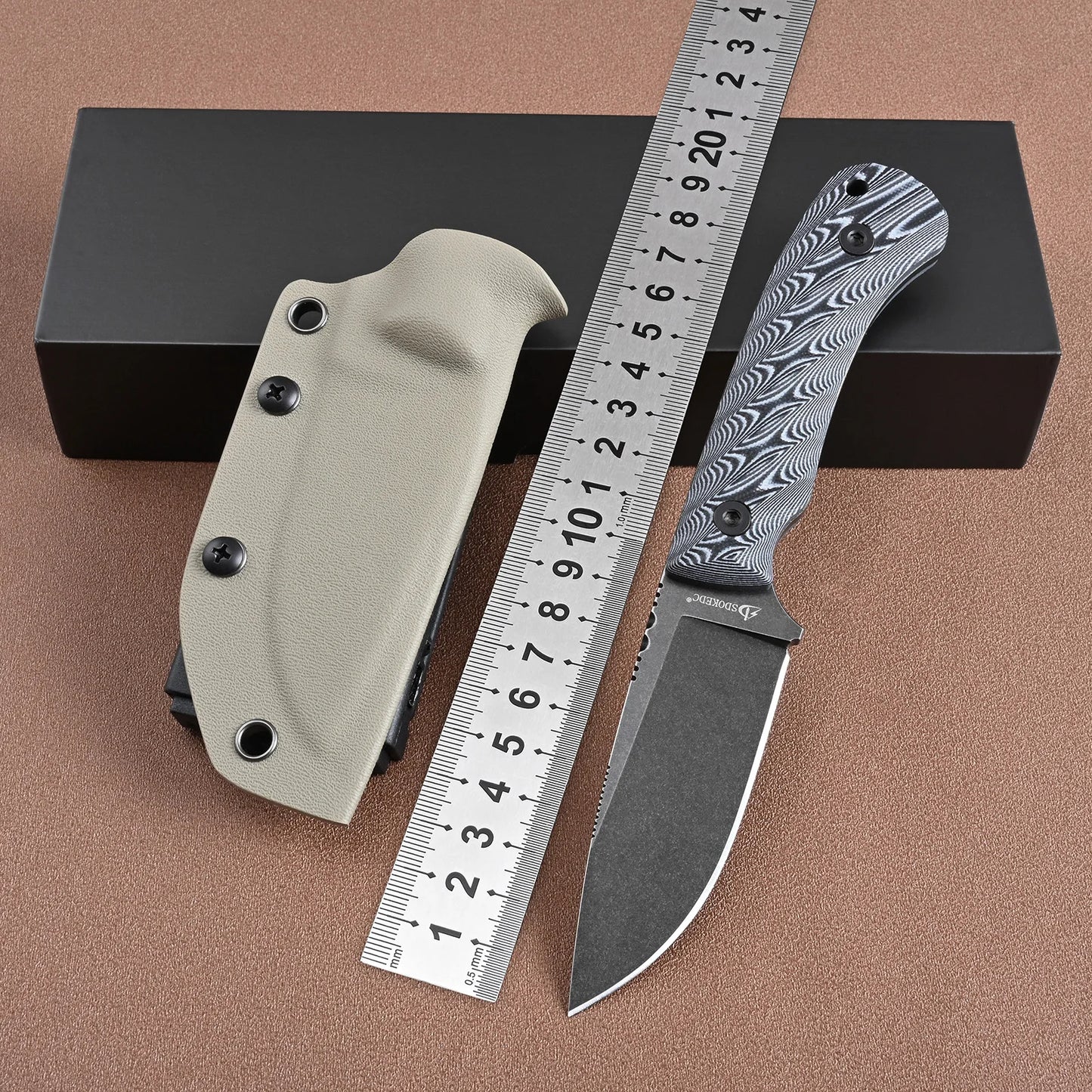 SDOKEDC DC53 Steel Fixed Blade Utility Knife for Outdoor Camping Hiking Fishing EDC Hand Tool