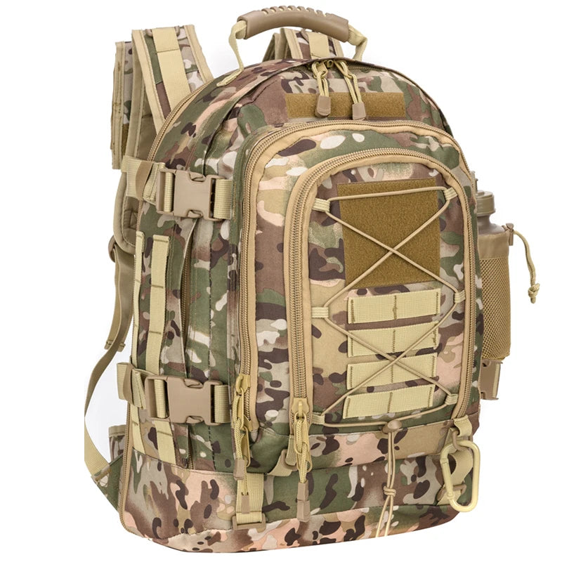 Large Capacity 60L Outdoor Tactical Military Tactics Backpack Travel Hiking Camping Fishing Tool Backpack for Men Women