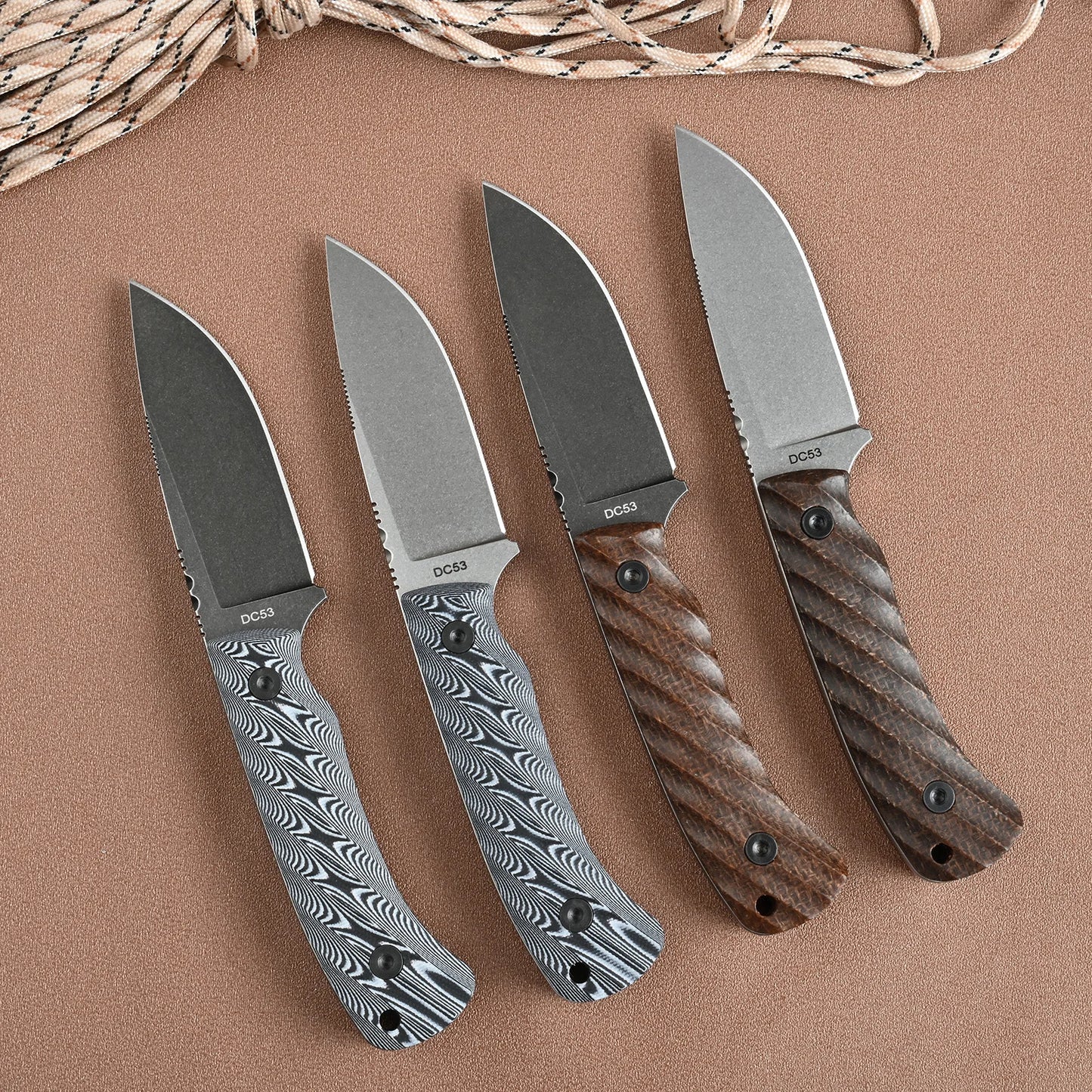 SDOKEDC DC53 Steel Fixed Blade Utility Knife for Outdoor Camping Hiking Fishing EDC Hand Tool