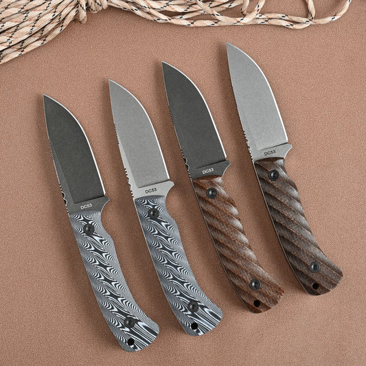 SDOKEDC DC53 Steel Fixed Blade Utility Knife for Outdoor Camping Hiking Fishing EDC Hand Tool