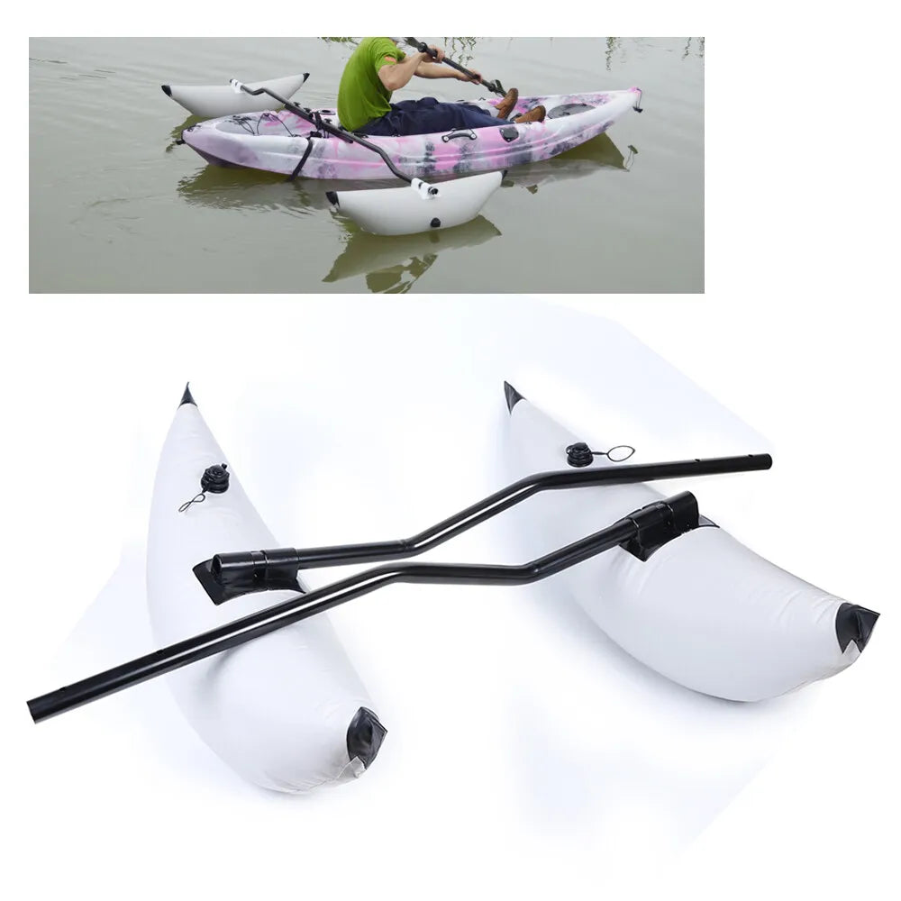 2x PVC Inflatable Outrigger Kayak Canoe Fishing Boat Float Tube Stabilizer Kit