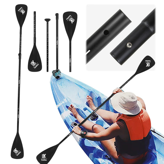 Single Double Ended Paddles Aluminum Alloy Portable Retractable Paddle Dual-Purpose Detachable SUP Paddle for Canoe Kayaking
