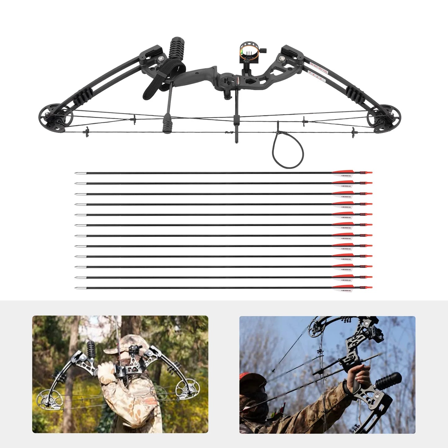 Compound Bow Arrow Set Right Hand Archery Compound Bows Draw Weight 30-55lbs,Adjustable for Adults and Beginners 310fps