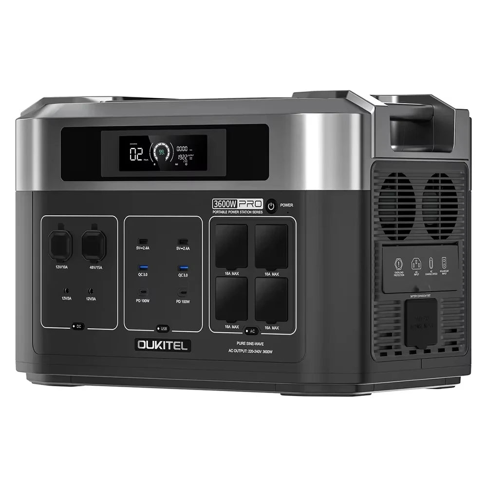 OUKITEL BP2000 PRO Portable Power Station 3600W Solar Generator 2048Wh Lifepo4 Battery Home Backup Outdoor Camping Mobile power
