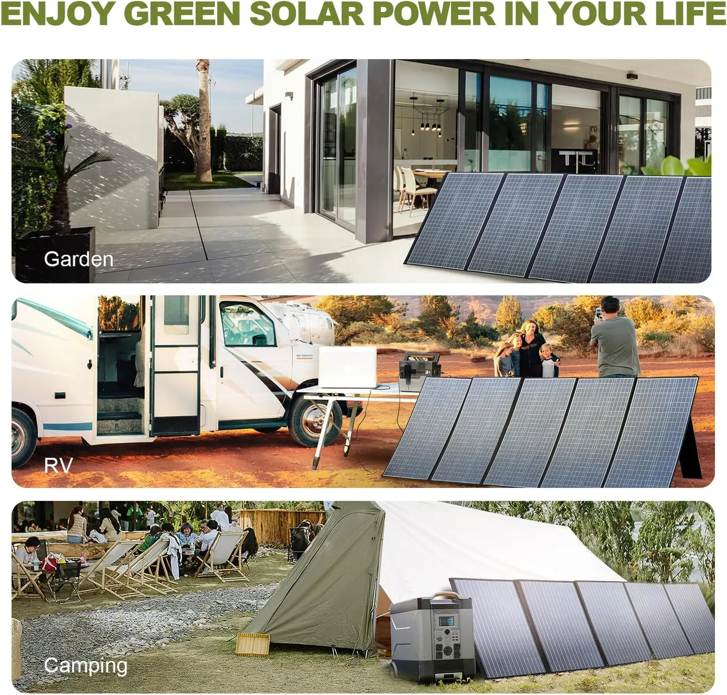 ALLPOWERS S2000 Pro Solar Generator 1451Wh 2400W Portable Power Station & 140W / 200W / 400W Foldable Solar Panel for Camping RV